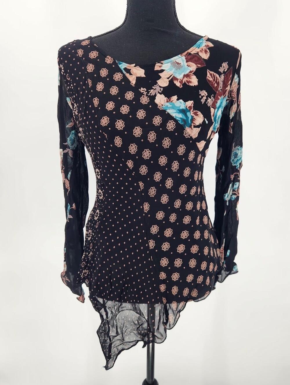Y2k Temptation Whimsygoth Top Womens M Blouse Fairycore,witchy,friends Aesthetic